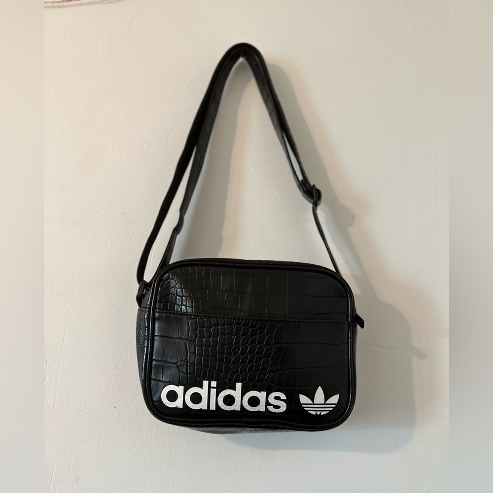 Adidas Shoulder Strap Purse in a crocodile faux leather